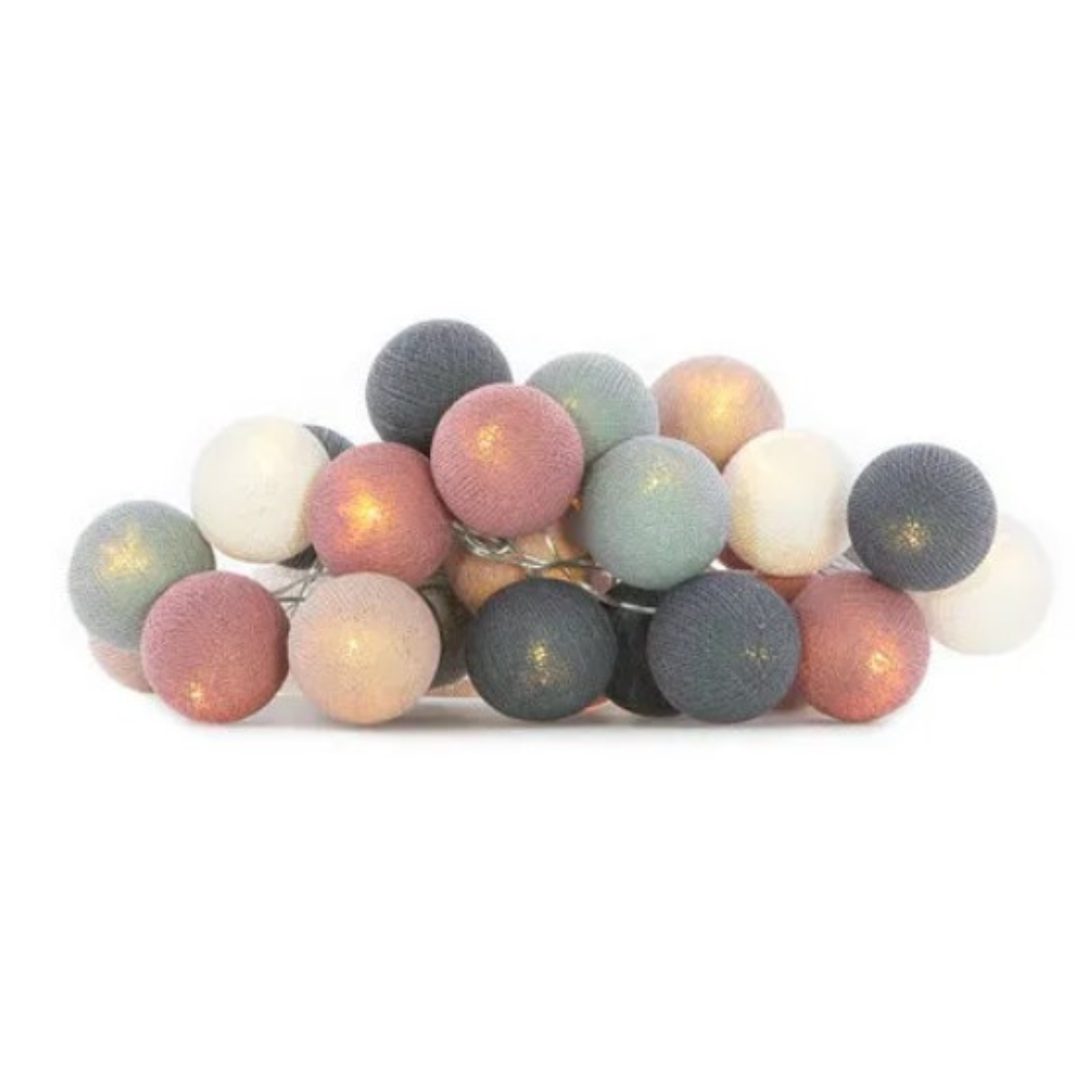 Guirlande lumineuse LED - Rose Bleu &amp; Gris
