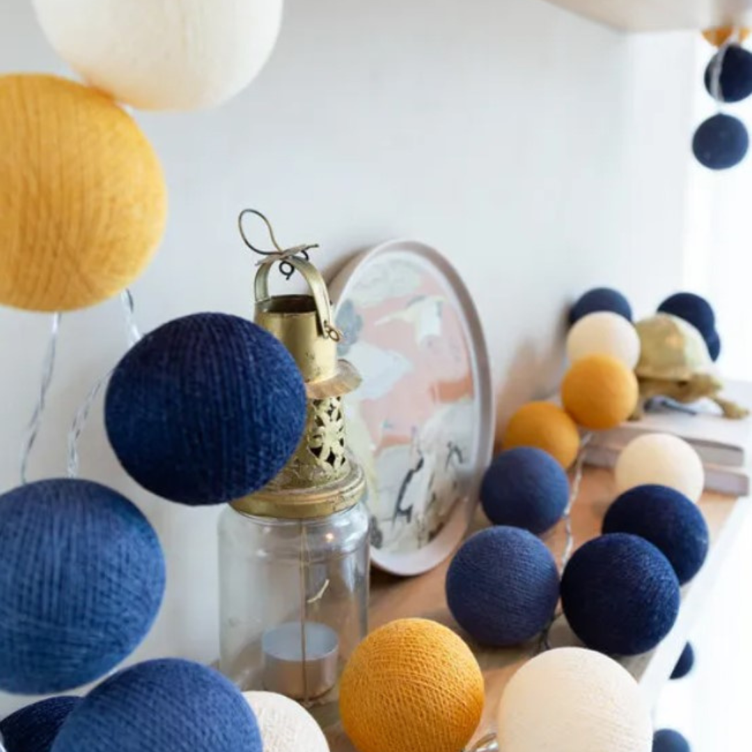 LED-lichtslinger - Blauw &amp;amp; Mosterdgeel