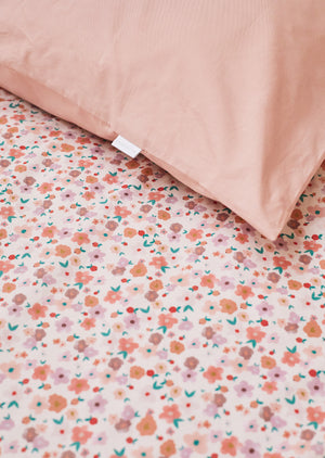 Drap housse enfant 90x200cm - Fleuri