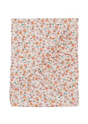 Drap housse enfant 90x200cm - Fleuri