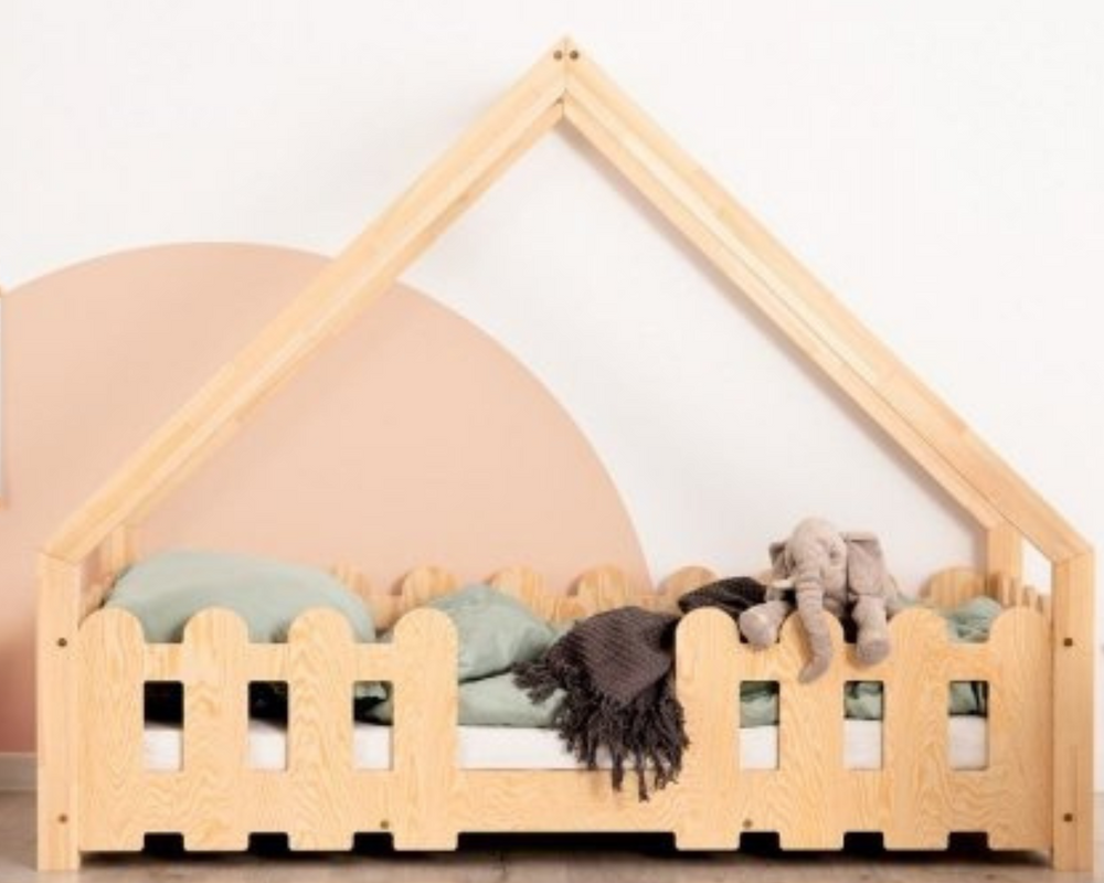 Need Sleep lit cabane enfant 70x140 cm avec barriere symétrique en