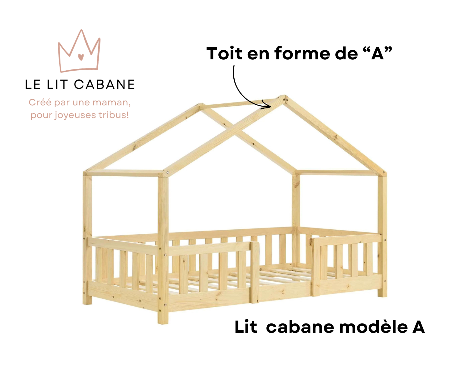 Ciel de lit cabane Vert Kaki