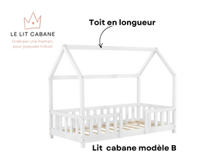 Ciel de lit cabane Ecru