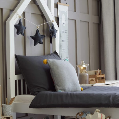 Housse de couette + taie gris graphite