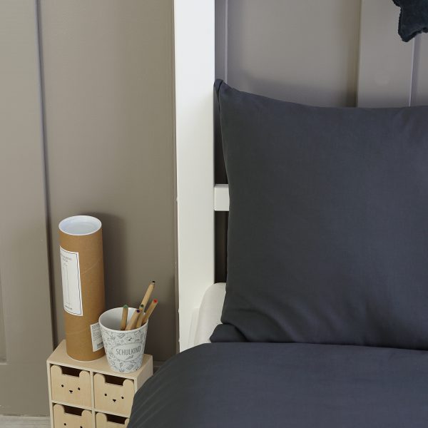 Housse de couette + taie gris graphite