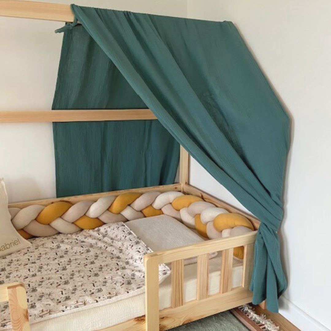 Cabinebedhemel Eucalyptus groen