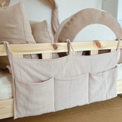 Beige bedhemel van biologisch katoen
