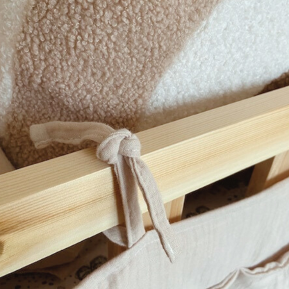 Beige bedhemel van biologisch katoen