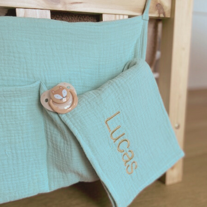 Pochette de rangement lit - Vert menthe