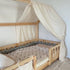 Ciel de lit cabane Ecru pois dorés en stock