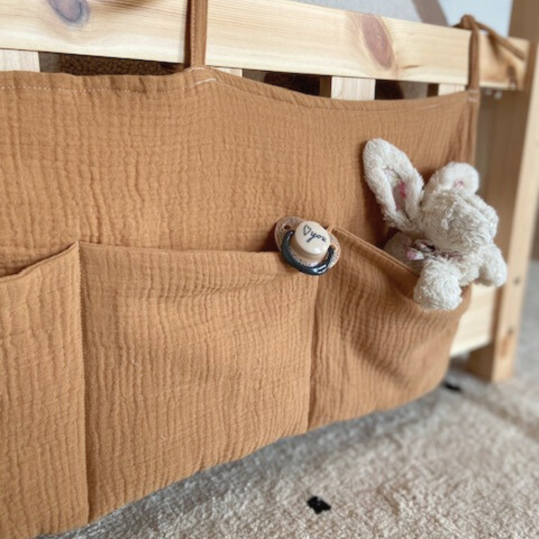 Pochette de rangement lit - Camel