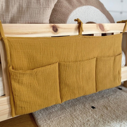 Beige bedhemel van biologisch katoen