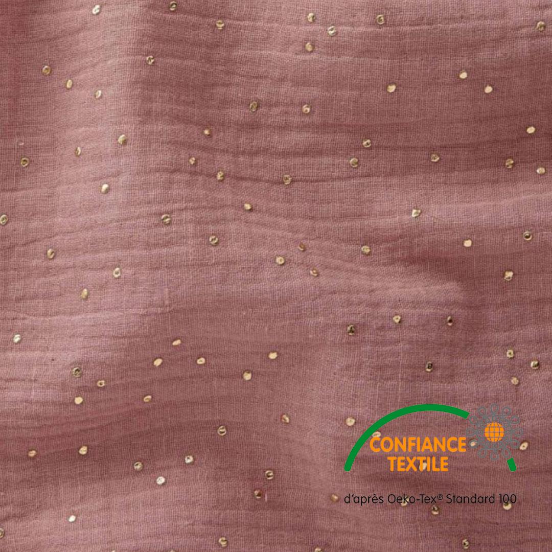 Ciel de lit cabane (pack de 2) Rose pois dorés