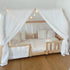 Ciel de lit cabane (pack de 2) Blanc pois dorés