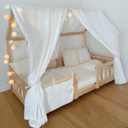 Ciel de lit cabane (pack de 2) Blanc