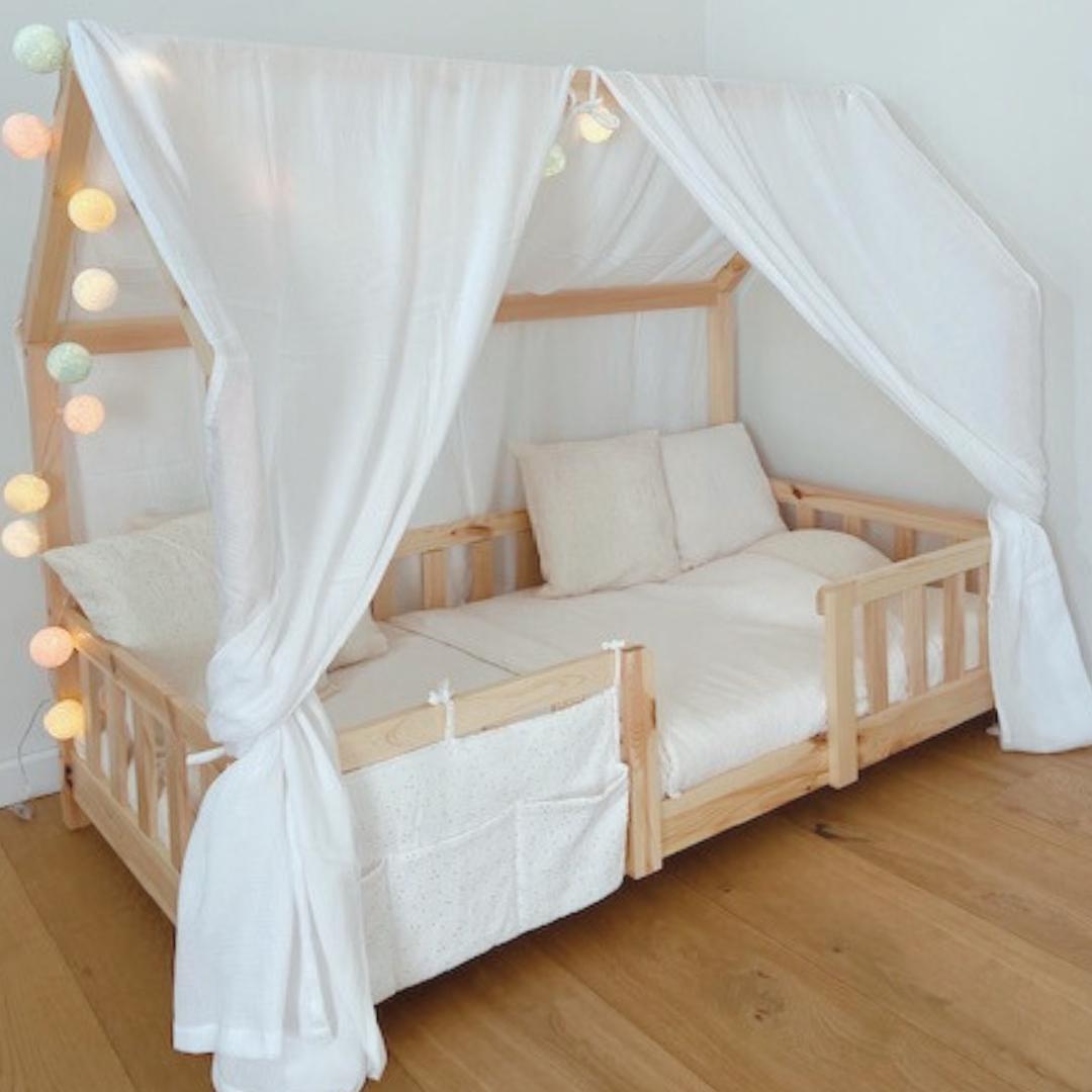 Ciel de lit cabane (pack de 2) Blanc