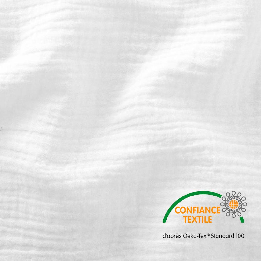 Tour de lit cabane double gaze Blanc