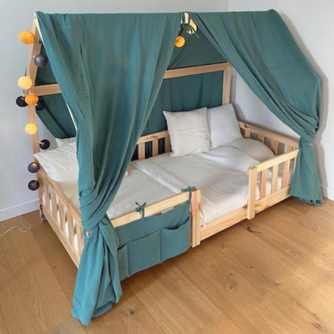 Ciel de lit cabane (pack de 2) Vert eucalyptus