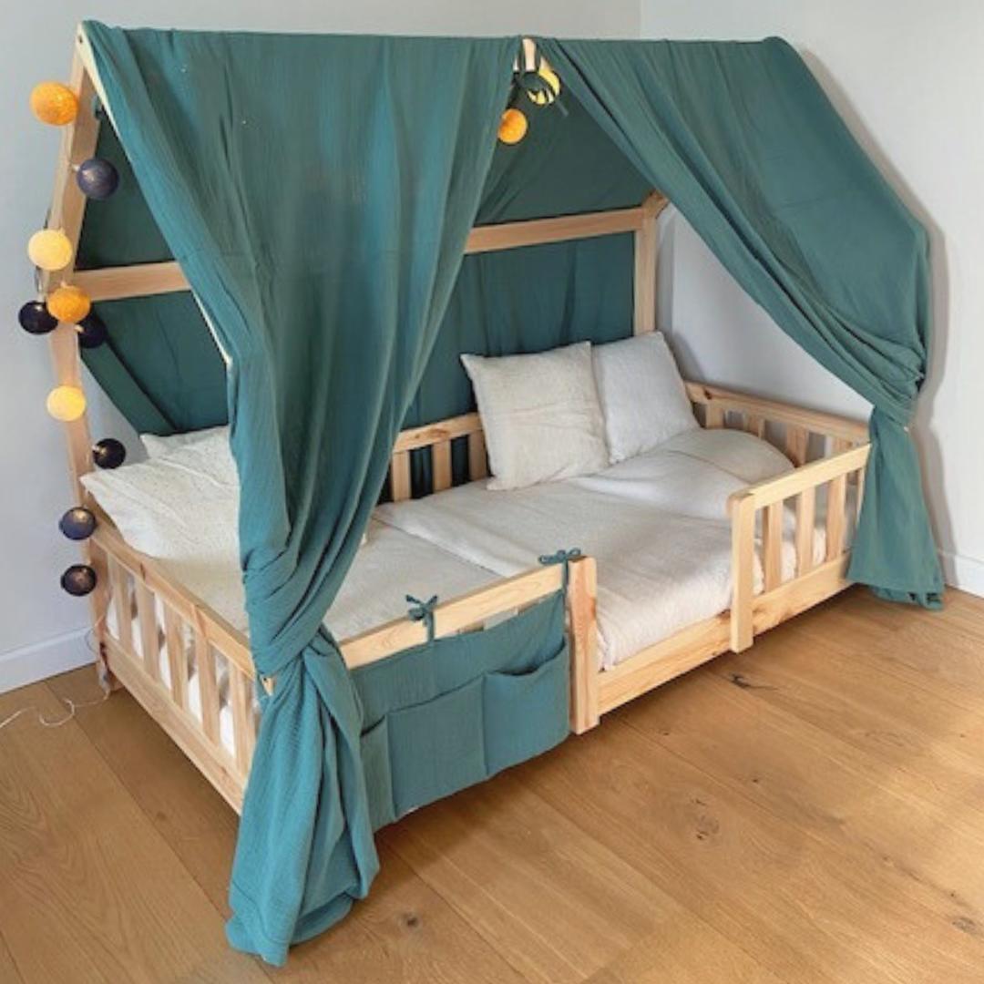 Ciel de lit cabane (pack de 2) Vert eucalyptus