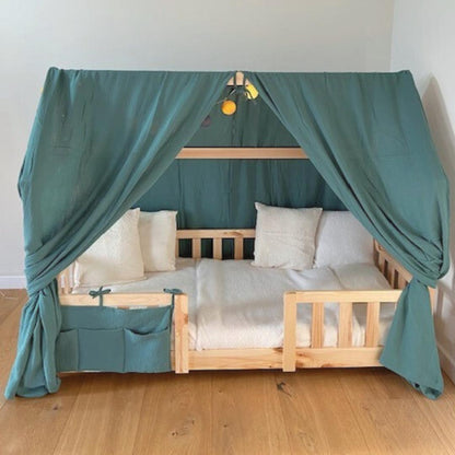 Ciel de lit cabane (pack de 2) Vert eucalyptus
