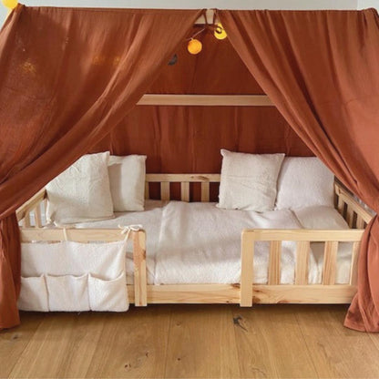 Ciel de lit cabane (pack de 2) Terracotta