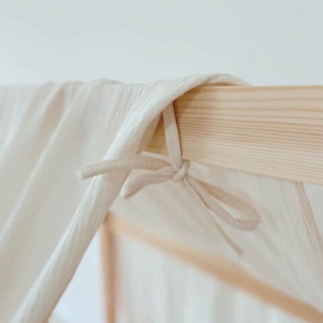 Ciel de lit cabane (pack de 2) Ecru en stock
