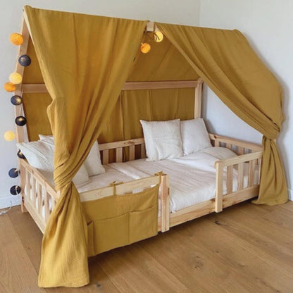 Ciel de lit cabane (pack de 2) Jaune moutarde