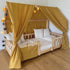 Ciel de lit cabane (pack de 2) Jaune moutarde