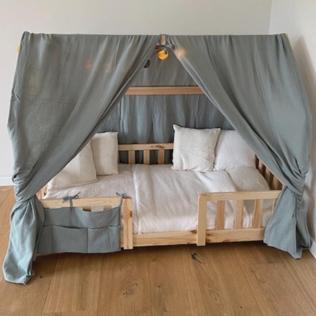 Ciel de lit cabane (pack de 2) Vert de gris