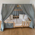 Ciel de lit cabane (pack de 2) Vert de gris