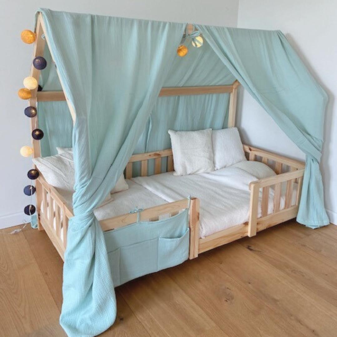 Ciel de lit cabane (pack de 2) Vert menthe