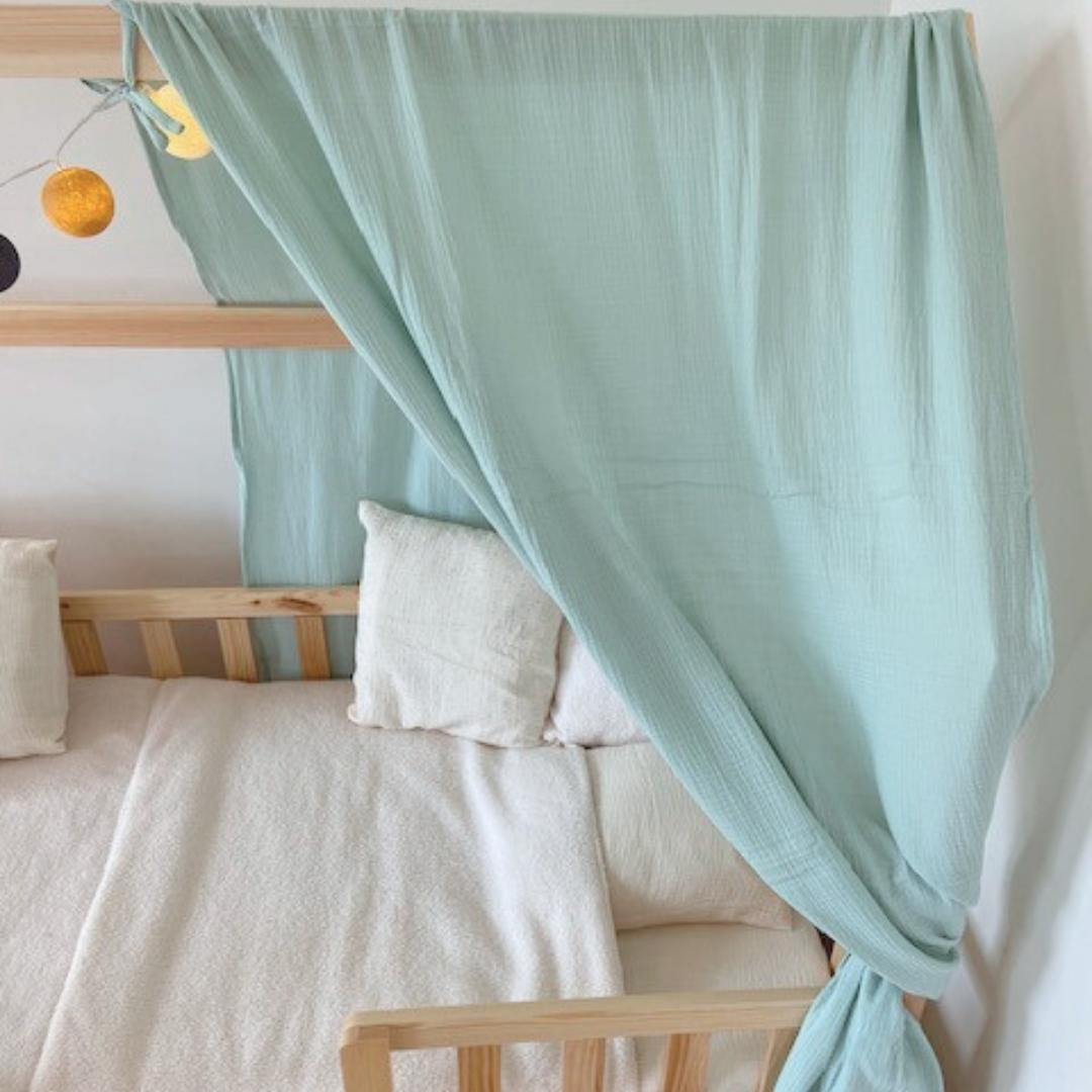 Ciel de lit cabane (pack de 2) Vert menthe