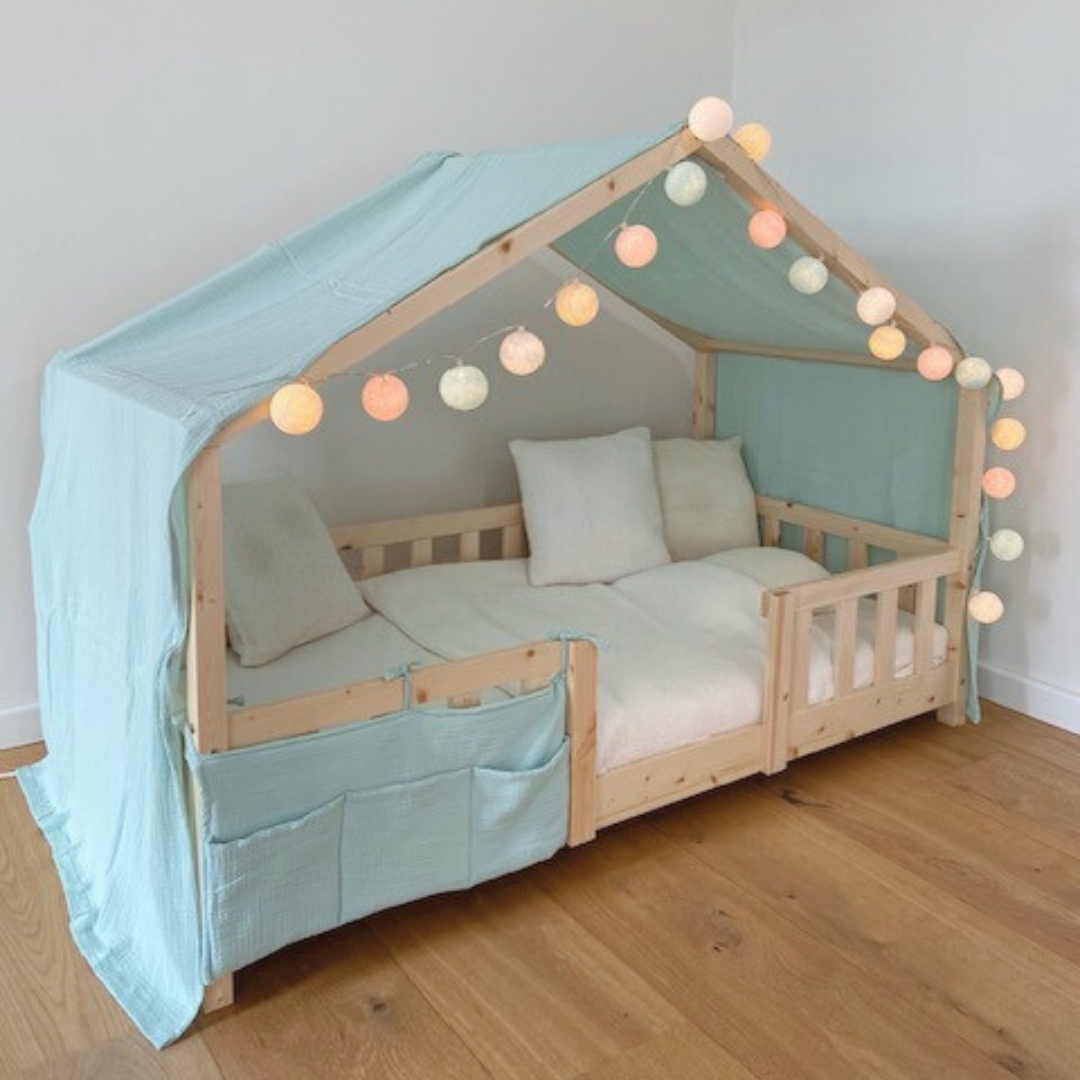 Ciel de lit cabane Vert menthe