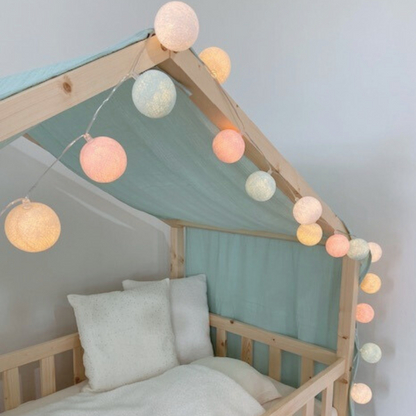 Ciel de lit cabane Vert menthe