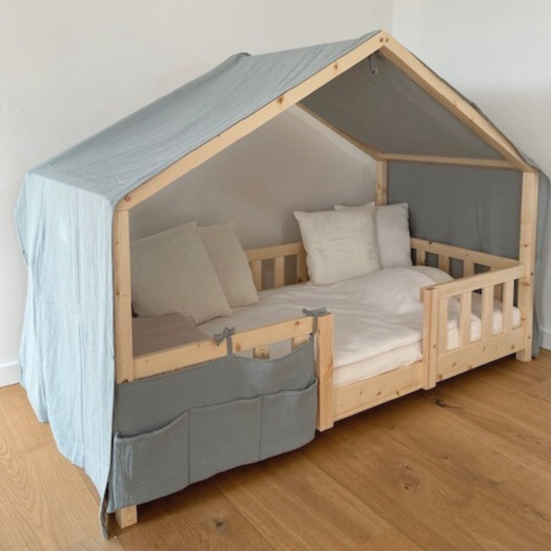 Ciel de lit cabane Vert de gris