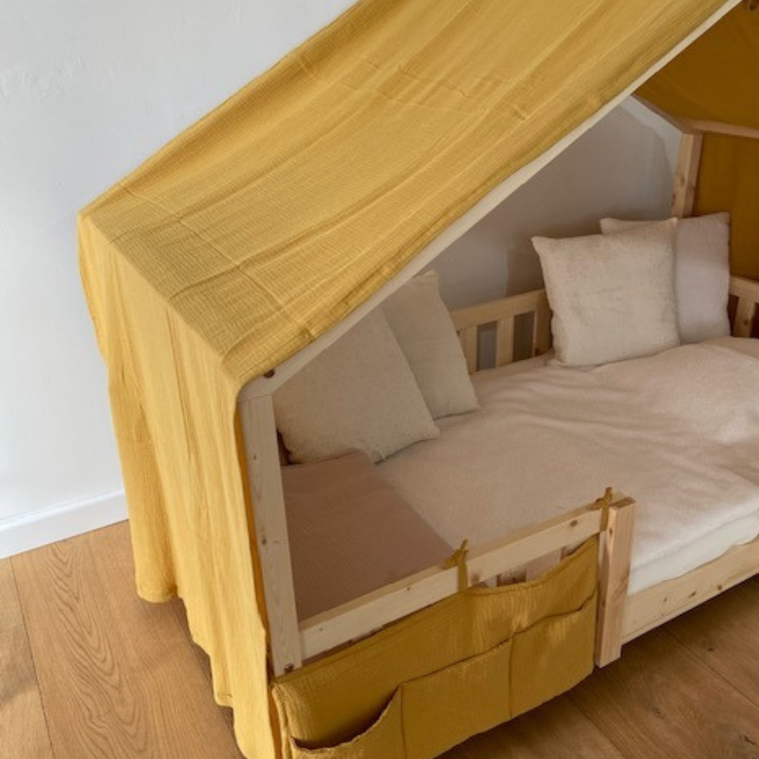 Ciel de lit cabane Jaune moutarde
