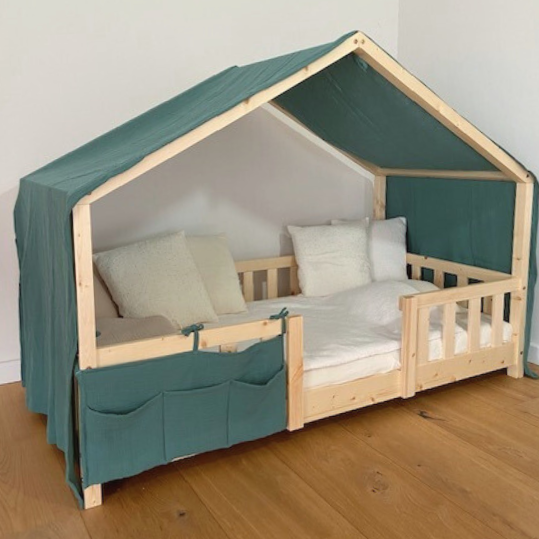 Ciel de lit cabane Vert eucalyptus