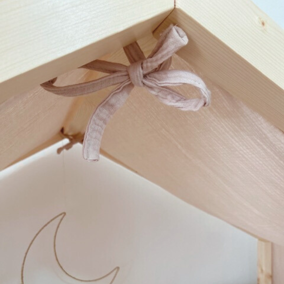 Ciel de lit cabane Beige