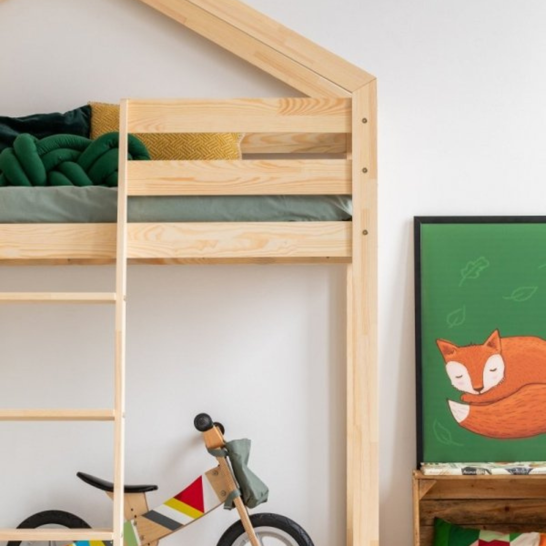 Lit cabane superposé mezzanine DINO 70x140cm