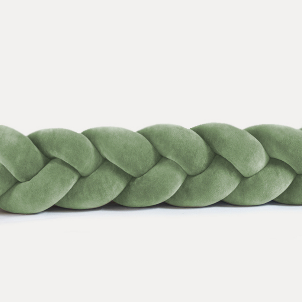 Tresse de lit vert eucalyptus 200cm