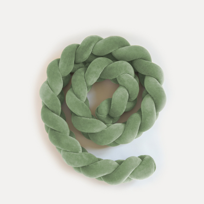 Tresse de lit vert eucalyptus 240cm