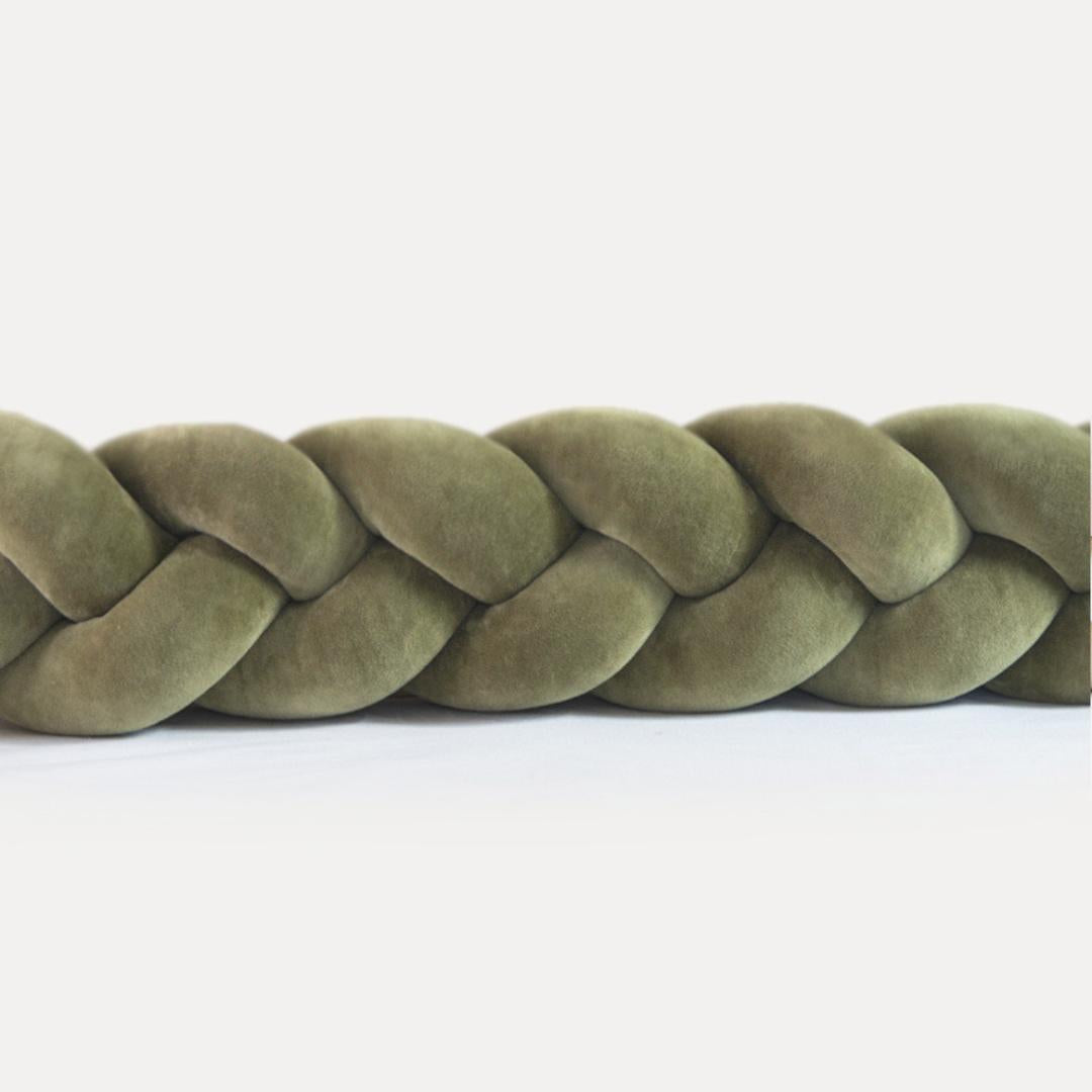 Tresse de lit 3 brins Vert mousse