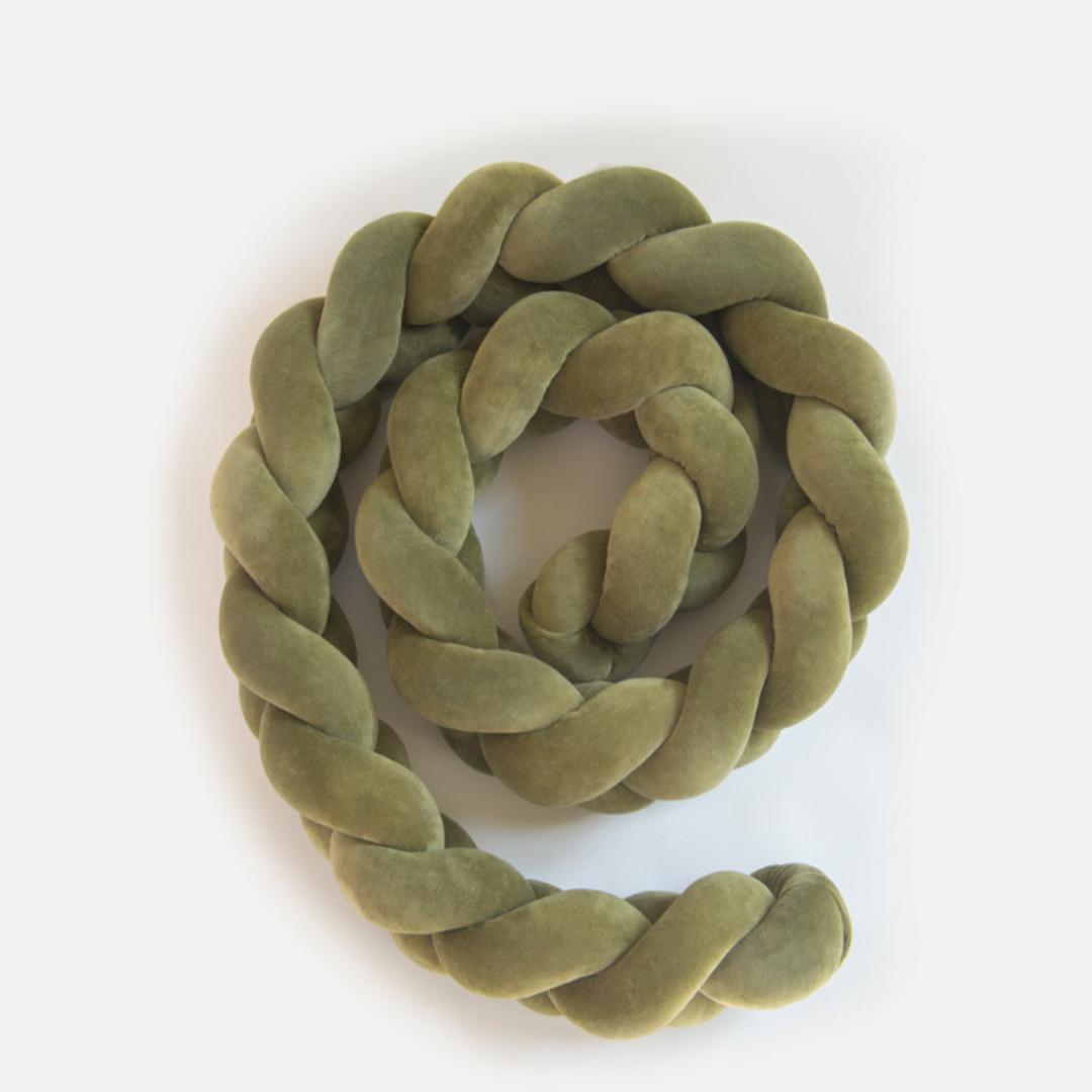 Tresse de lit 3 brins Vert mousse