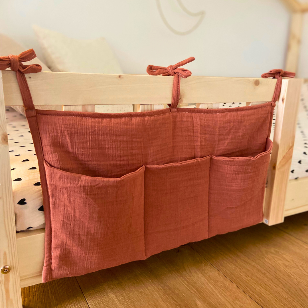 Pochette de rangement lit - Terracotta