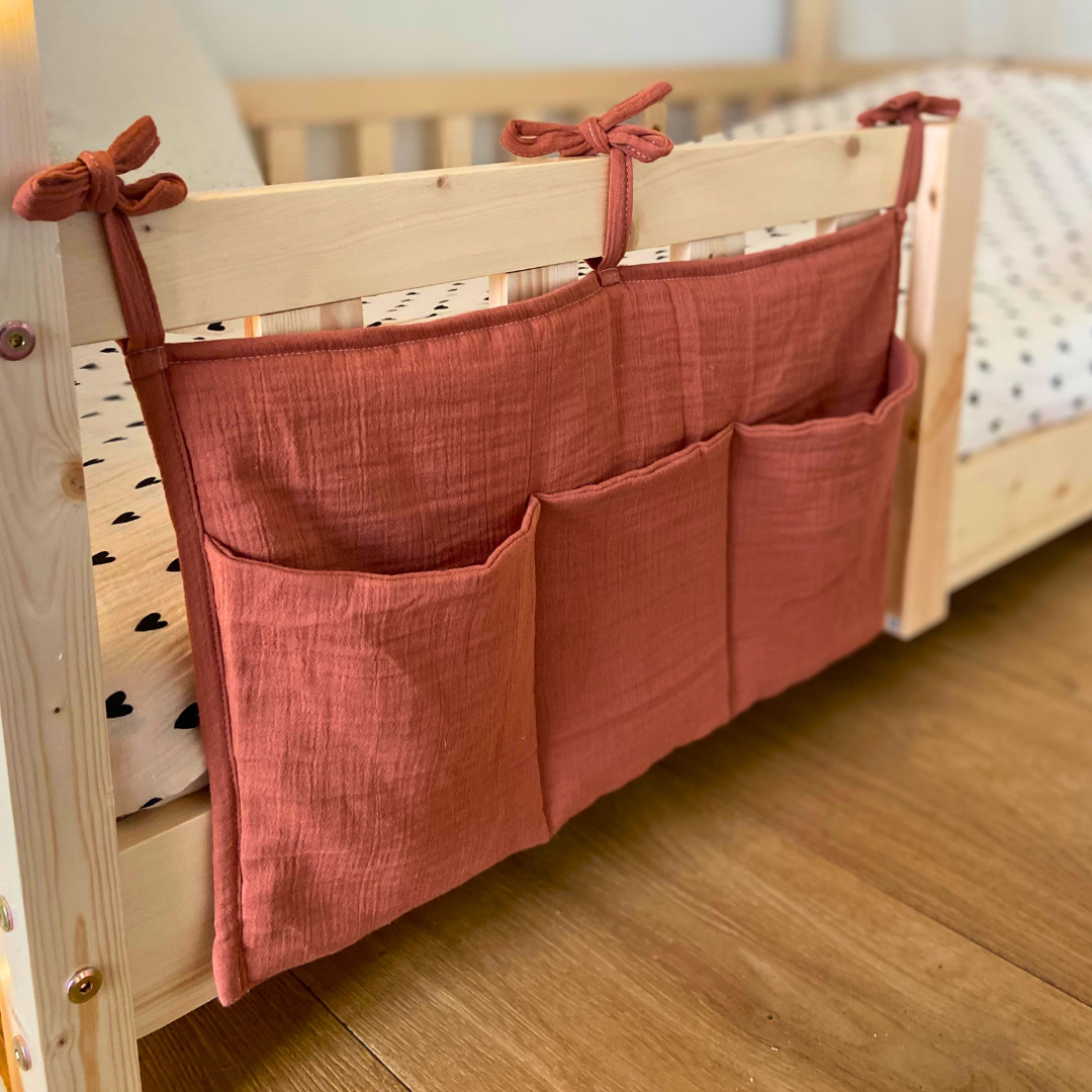 Pochette de rangement lit - Terracotta