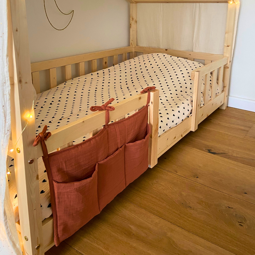 Pochette de rangement lit - Terracotta