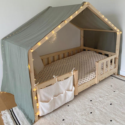 Ciel de lit cabane Vert Kaki