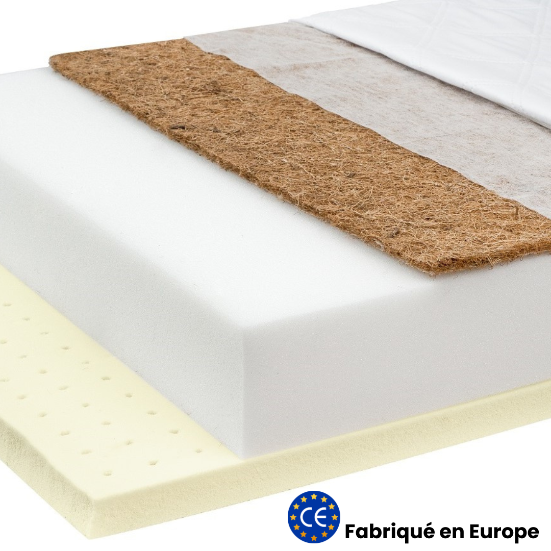 Matelas enfant 90x200cm - Mousse + coco + latex
