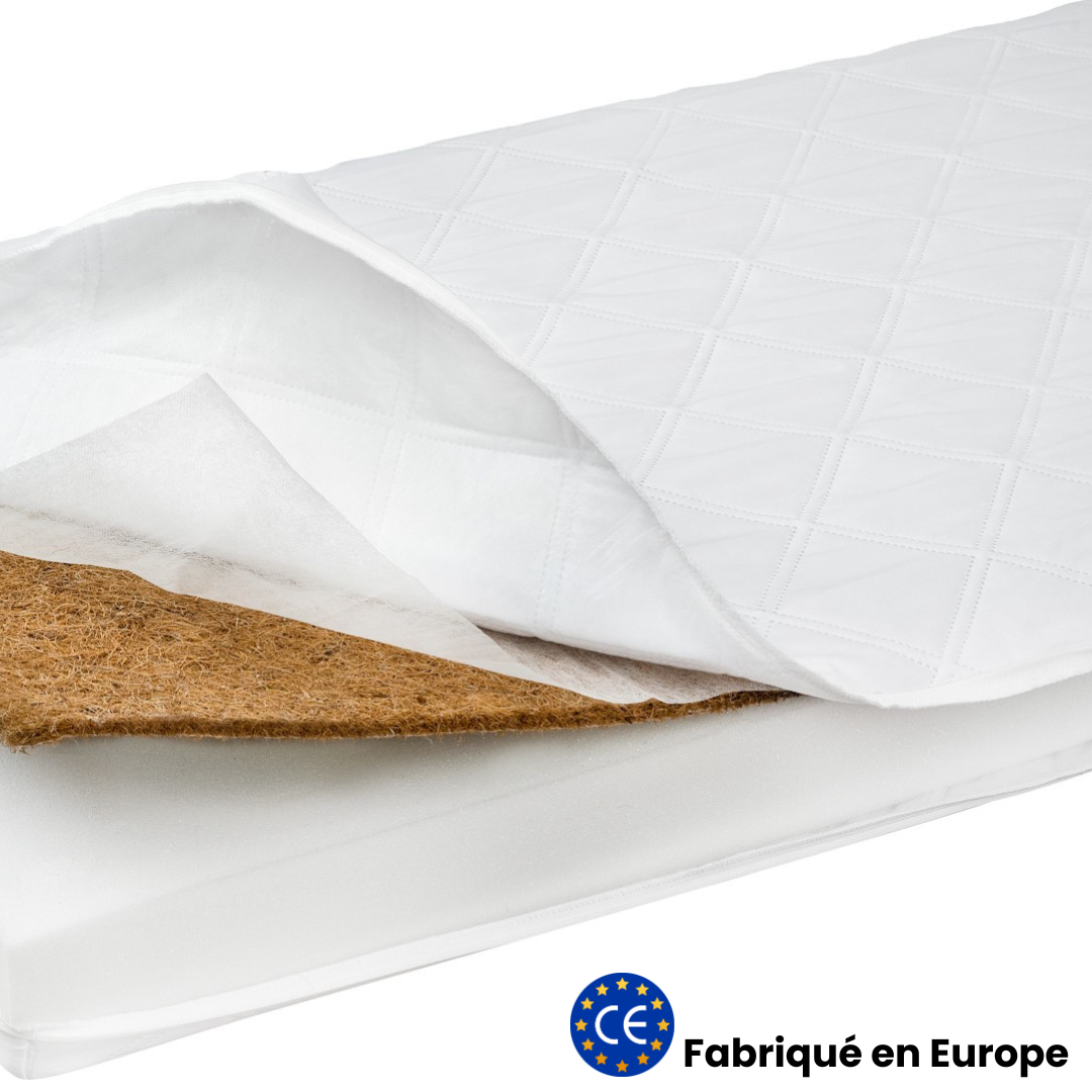 Matelas bébé 60x120cm - Mousse &amp; Coco