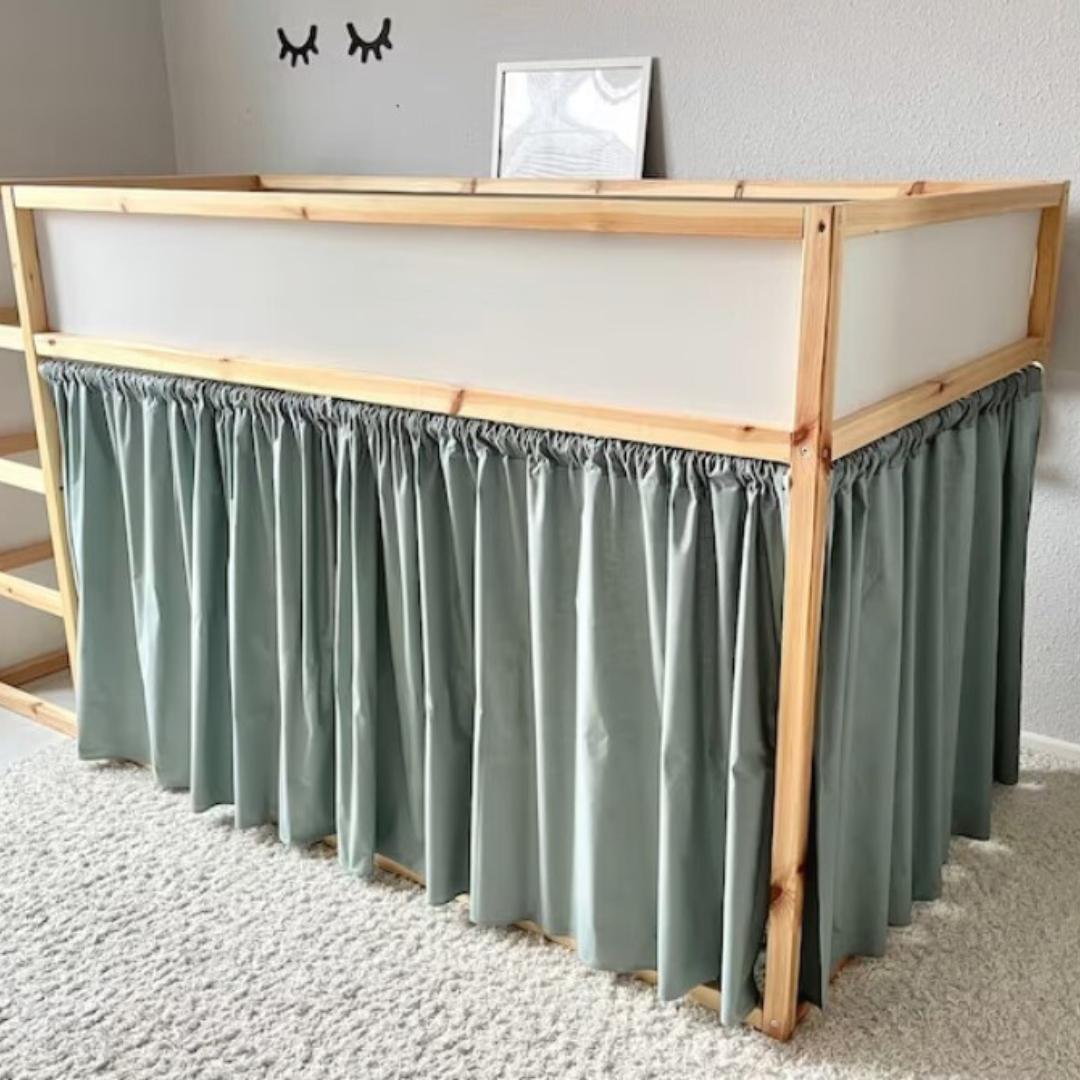 Rideaux lit Kura IKEA - Vert de gris